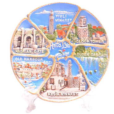 Antalya Region Ceramic Plate 10 Cm - Myros
