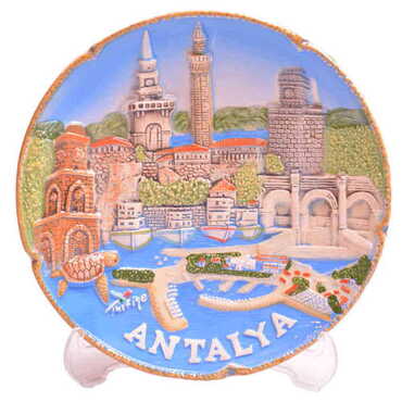 Myros - Antalya Region Ceramic Plate 15 Cm