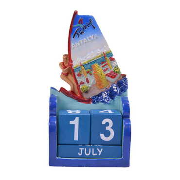 Myros - Antalya Region Polyester Blue Surf Calendar