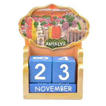 Myros - Antalya Region Polyester Gold Calendar