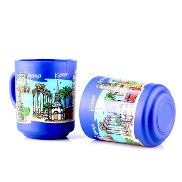 Antalya Region Themed Colored Glass Mug - Thumbnail