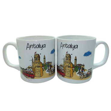Antalya Region Themed Custom Printed Ceramic Coffee Mug 82x90 mm - 3