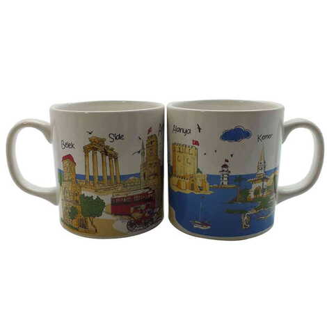 Antalya Region Themed Custom Printed Ceramic Coffee Mug 82x90 mm - 4