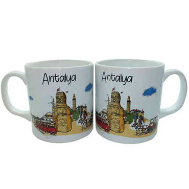 Myros - Antalya Region Themed Custom Printed Ceramic Coffee Mug 82x90 mm