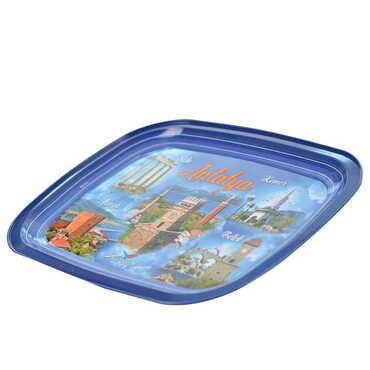 Antalya Region Themed Customised Printed Tin Serving Tray 305x235 mm - Thumbnail