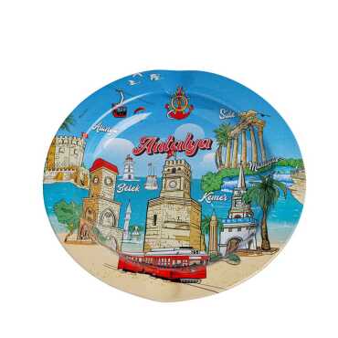 Antalya Region Themed Metal Ashtray 115mm - 2