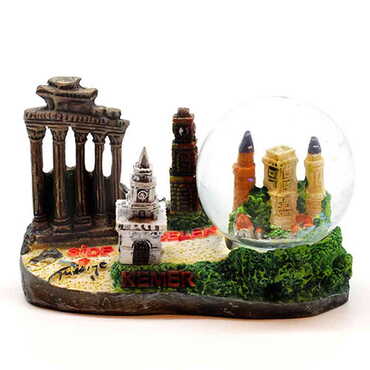 Myros - Antalya Region Themed Polyester Snowglobe 45 Mm