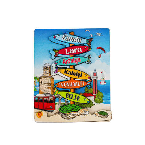 Antalya Region Themed Wooden Customised 2D Souvenir Fridge Magnet - 7
