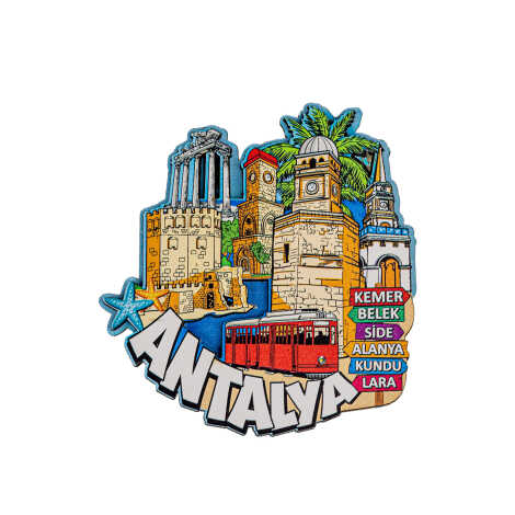 Antalya Region Themed Wooden Customised 2D Souvenir Fridge Magnet - 9
