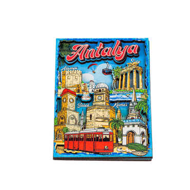 Antalya Themed Wooden Customised 2D Souvenir Fridge Magnet - 7