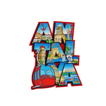 Antalya Themed Wooden Customised 2D Souvenir Fridge Magnet - 4