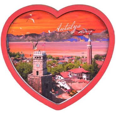 Antalya Themed Wooden Cute Animals Souvenşr Fridge Magnet Serie C 90x120 mm - 3