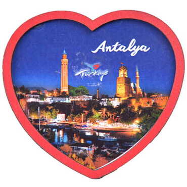 Antalya Themed Wooden Cute Animals Souvenşr Fridge Magnet Serie C 90x120 mm - 4