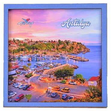 Antalya Themed Wooden Cute Animals Souvenşr Fridge Magnet Serie C 90x120 mm - 10
