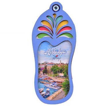 Antalya Themed Wooden Cute Animals Souvenşr Fridge Magnet Serie C 90x120 mm - 30