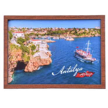 Antalya Themed Wooden Cute Animals Souvenşr Fridge Magnet Serie C 90x120 mm - 36