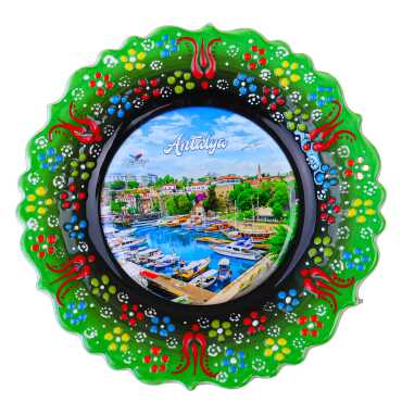 Antalya Temalı Çini Myros Resim Tabak 18 cm - 5
