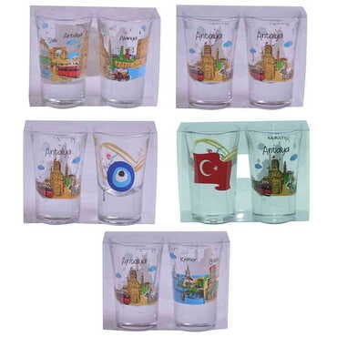 Antalya Themed Shot Glass Set of 2 Pcs - 2