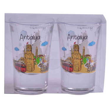 Antalya Themed Shot Glass Set of 2 Pcs - 3