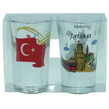 Antalya Themed Shot Glass Set of 2 Pcs - 6