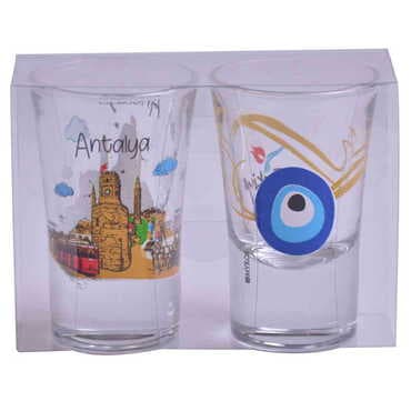 Antalya Themed Shot Glass Set of 2 Pcs - 7