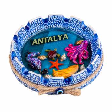 Antalya Temalı İPLİ YUVARLAK POLYESTER BÜYÜK KÜLLÜK - Myros