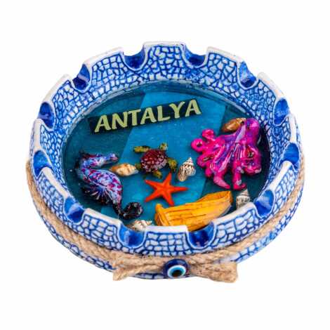 Antalya Temalı İPLİ YUVARLAK POLYESTER BÜYÜK KÜLLÜK - 1