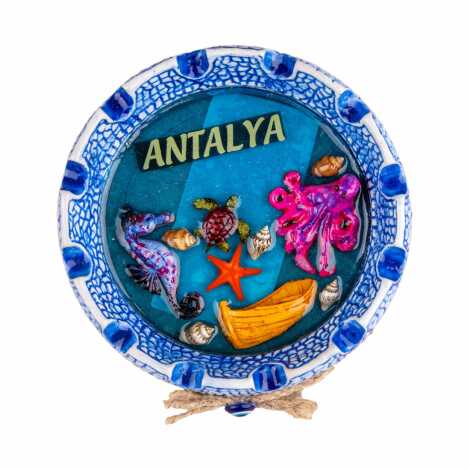 Antalya Temalı İPLİ YUVARLAK POLYESTER BÜYÜK KÜLLÜK - 4