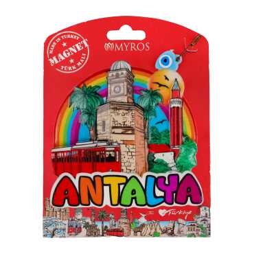 Antalya Temalı Kartonetli Uv Polyester Magnet - Myros