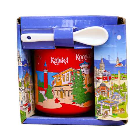 Antalya Temalı Kaşıklı Kapuçino Kupa Kutulu - 3