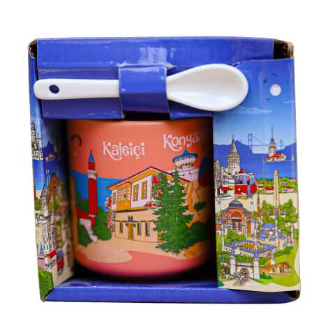 Antalya Temalı Kaşıklı Kapuçino Kupa Kutulu - 7