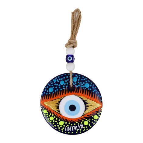 Antalya Temalı Mandala Desenli Cam Nazar Duvar Süsü 22 Cm - 10
