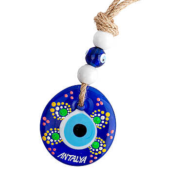 Antalya Temalı MANDALA DESENLİ NAZAR DUVAR SÜSÜ 10 CM - 13