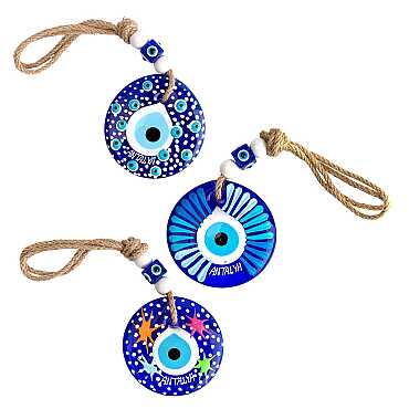 Antalya Temalı MANDALA DESENLİ NAZAR DUVAR SÜSÜ 13 CM - 2