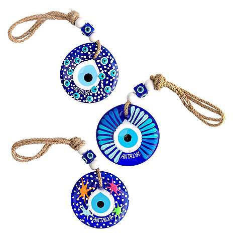 Antalya Temalı MANDALA DESENLİ NAZAR DUVAR SÜSÜ 13 CM - 2