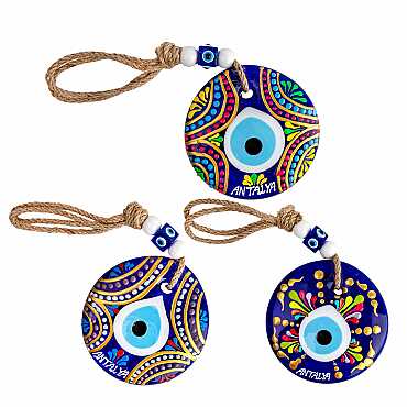 Antalya Temalı MANDALA DESENLİ NAZAR DUVAR SÜSÜ 8 CM - 2