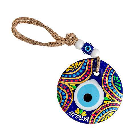 Antalya Temalı MANDALA DESENLİ NAZAR DUVAR SÜSÜ 9 CM - 7