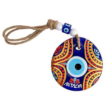 Antalya Temalı MANDALA DESENLİ NAZAR DUVAR SÜSÜ 9 CM - 4
