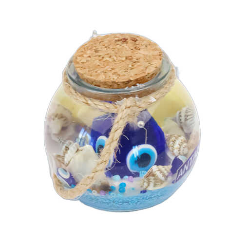 Antalya Temalı Mantar Kapaklı Cam Bardak Küçük Boy Jel Mum 6*6 Cm - 2