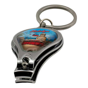 Antalya Themed Metal Keychain Nail Clipper with Bottle Opener - 6