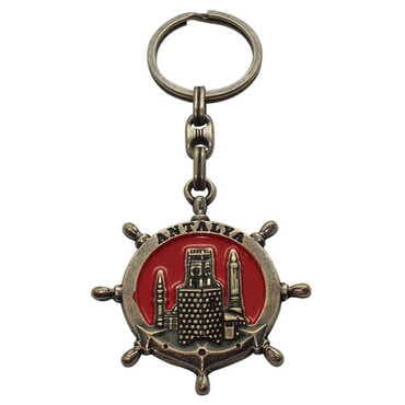 Toptan Antalya Temalı Metal Kabartma Anahtarlık - 12