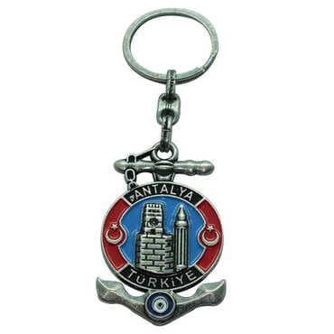 Toptan Antalya Temalı Metal Kabartma Anahtarlık - 14