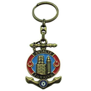 Toptan Antalya Temalı Metal Kabartma Anahtarlık - 15