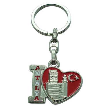 Toptan Antalya Temalı Metal Kabartma Anahtarlık - 19