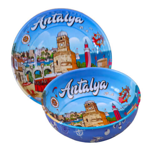 Antalya Temalı Metal Kase 115 Mm - 1