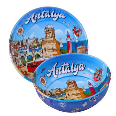 Antalya Temalı Metal Kase 115 Mm