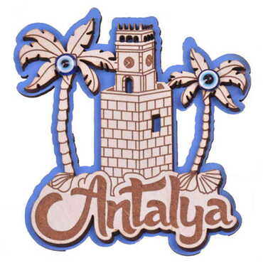 Toptan Antalya Temalı Myros Ahşap Magnet - 37