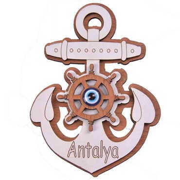 Toptan Antalya Temalı Myros Ahşap Magnet - 21