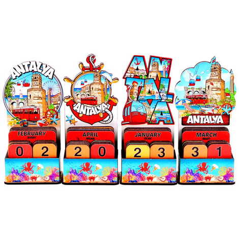 Toptan Antalya Temalı Myros Ahşap Masa Takvimi - 3