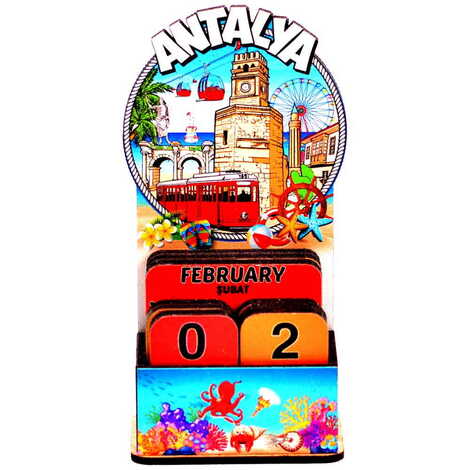 Toptan Antalya Temalı Myros Ahşap Masa Takvimi - 6